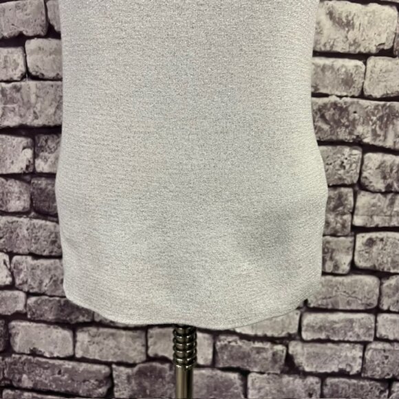 Talbots NWT Silver Sleeveless Blouse Size M - Picture 3 of 9